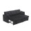 (Black, Corduroy) Pull-Out Bed Sofa with Storage Chaise 12