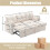 (Beige, Corduroy) GOMYWAY L-Shaped Sleeper Sofa, Beige 5