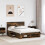 VidaXL vidaXL Bed Frame Smoked Oak 140 x 200 cm Engineered Wood 4