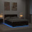 VidaXL vidaXL Bed Frame Smoked Oak 140 x 200 cm Engineered Wood 5