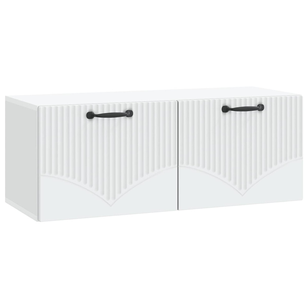 Vidaxl Wall-Mounted Tv Cabinet White 78.5 X 31 X 30 Cm Engineered Wood