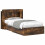 VidaXL vidaXL Bed Frame with Storage Smoked Oak 90 x 190 cm Engineered Wood 1