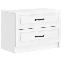 vidaXL Bedside Cabinet High Gloss White 62 x 34.5 x 44.5 cm