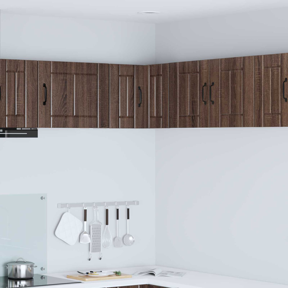 Vidaxl Wall Corner Cabinet Lucca Brown Oak 57 X 57 X 40 Cm