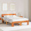 VidaXL vidaXL Bed Frame with Headboard Wax Brown 140 x 200 cm Solid Pine Wood 1