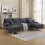 (Gray, Chenille) GOMYWAY U-Shaped Sectional Sofa Set 1