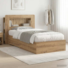 vidaXL Bed Frame with Storage Artisan Oak 80 x 200 cm Engineered Wood