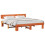 VidaXL vidaXL Bed Frame with Headboard Wax Brown 200 x 200 cm Solid Pine Wood 4
