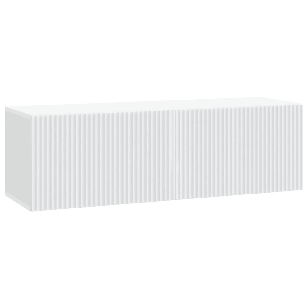 Vidaxl Wall-Mounted Tv Cabinet White 98 X 31 X 30 Cm Engineered Wood
