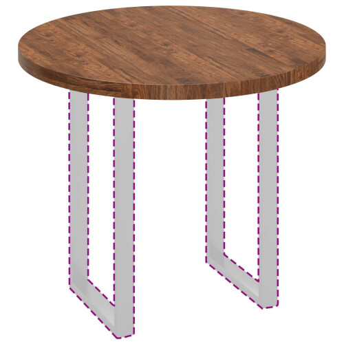 VidaXL vidaXL Table Top Light Brown Ø 90 x 4 cm Solid Oak Wood 2