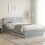 VidaXL vidaXL Bed Frame with Storage Grey Sonoma 75 x 190 cm Engineered Wood 1