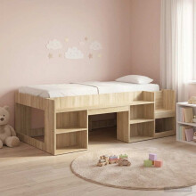 vidaXL Kids'Bed Frame with Storage Sonoma Oak 98.5 x 200 cm