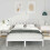 VidaXL vidaXL Bed Frame White 135 x 190 cm Solid Pine Wood 4