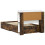 VidaXL vidaXL Bed Frame with Storage Smoked Oak 90 x 190 cm Engineered Wood 4