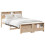 VidaXL vidaXL Bed Frame with Headboard Brown 140 x 190 cm Engineered Wood 2