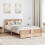 VidaXL vidaXL Bed Frame with Headboard Brown 140 x 190 cm Engineered Wood 3