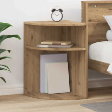 vidaXL End Table Artisan Oak 39.7 x 39.7 x 60 cm Engineered Wood