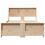 VidaXL vidaXL Bed Frame with Headboard Brown 140 x 190 cm Engineered Wood 5