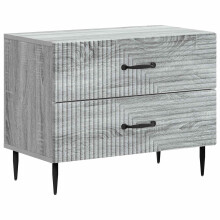vidaXL Bedside Cabinet Grey Sonoma 62 x 34.5 x 47.5 cm Engineered Wood