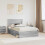 VidaXL vidaXL Bed Frame with Drawer Grey Sonoma 120 x 190 cm Solid Pine Wood 1