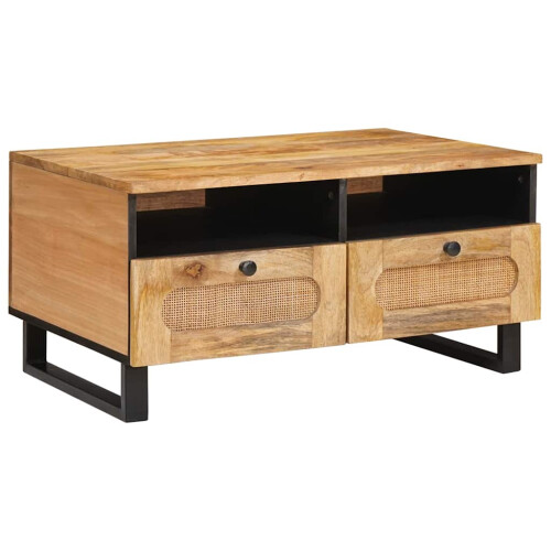 VidaXL vidaXL Coffee Table Artisan Oak 80 x 54 x 40 cm Solid Mango Wood