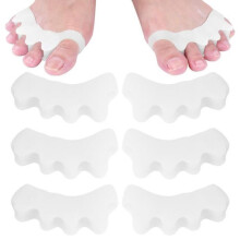 VGEBY 4 par tåseparatorer med kiselgel, hallux valgus-korrigerare, smärtlindrande ortoser