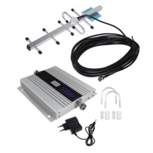 Signalforstærker - KATOOM - 900MHz GSM Repeater - Yagi Antenne - 10m Kabel - Sølv