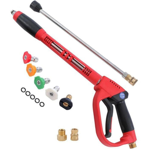 Πιστόλι πλυστικού υψηλής πίεσης 5000 PSI με 5 άκρα ακροφυσίου, ανταλλακτ