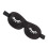 Schlafmaske, Satin, 3D-Wimpern, 21 cm, schwarz. 1