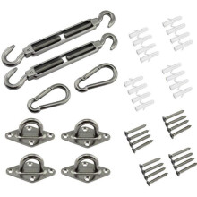Kit de fixation pour voile d'ombrage en acier inoxydable M6 - Accessoires de voile d'ombrage - Montage pour voiles d'ombrage trian