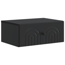 vidaXL Wall-Mounted Bedside Cabinet Black 49 x 34.5 x 20 cm