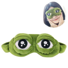 1 Frosch-Schlafmaske, PP-Baumwolle, offene Augen, lustiges Stirnband, Erwachsene und Kinder.