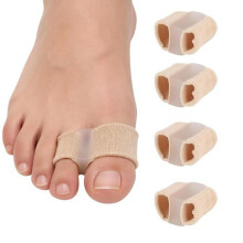 Dubbelöglade silikontåavskiljare - Set med 4 halkfria tådistanser för hallux valgus och tåavlastning