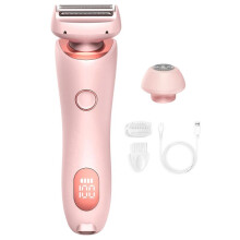 Electric Shaver for Women,2 in 1 Painless Silk Glide Pro Bikini Shaver with Removable , Wet & Dry Waterproof Recharg