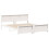 VidaXL vidaXL Bed Frame with Headboard White 200 x 200 cm Engineered Wood 5