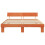 VidaXL vidaXL Bed Frame with Headboard Wax Brown 200 x 200 cm Solid Pine Wood 5