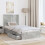 VidaXL vidaXL Storage Bed Concrete Grey 90 x 190 cm Engineered Wood 2