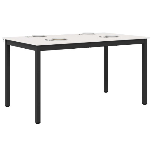 VidaXL vidaXL Dining Table White 150 x 90 x 75 cm Solid Pine Wood 2