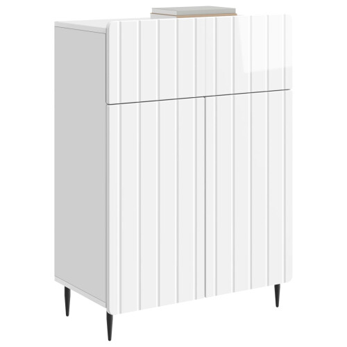 VidaXL vidaXL Sideboard High Gloss White 66 x 34.5 x 92 cm Engineered Wood 1