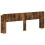 VidaXL vidaXL Headboard Cabinet with Storage Smoked Oak Engineered Wood 2