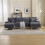 (Gray, Chenille) GOMYWAY U-Shaped Sectional Sofa Set 3