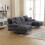 (Gray, Chenille) GOMYWAY U-Shaped Sectional Sofa Set 10