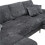 (Gray, Chenille) GOMYWAY U-Shaped Sectional Sofa Set 13