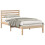 VidaXL vidaXL Bed Frame with Headboard Brown 80 x 200 cm Solid Pine Wood 3