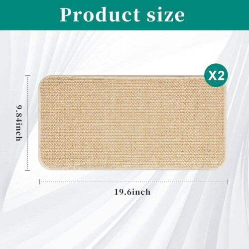 LEVYS Χαλί Ξυσίματος Γάτας - 2 Τεμάχια - 50x25 cm - Αντιολισθητικό - Κατάλληλ 1