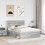 VidaXL vidaXL Bed Frame with Storage Grey Sonoma 150 x 200 cm Solid Pine Wood 2