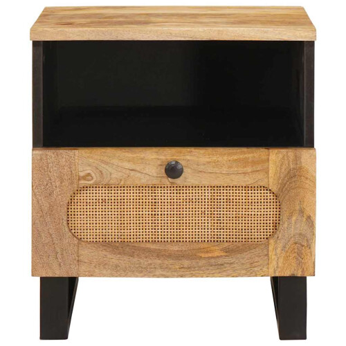 VidaXL vidaXL Bedside Cabinet 2 pcs Natural 40 x 33 x 46 cm Solid Mango Wood 2