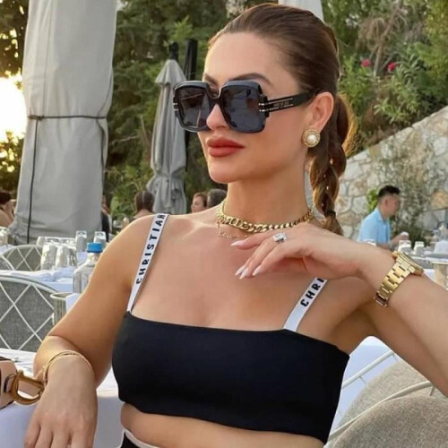 Γυναικεία Γυαλιά Ηλίου SHARPHY Μεγάλο Σκελετό Μοντέρνα Μαύρα Ρετρό Drivi 2