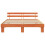 VidaXL vidaXL Bed Frame with Headboard Wax Brown 200 x 200 cm Solid Pine Wood 5