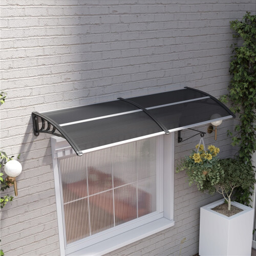Black Door Canopy Awning 196x75cm 1